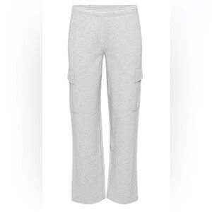 TNA Airy Terry Mega Cargo Sweatpant in heather chrome